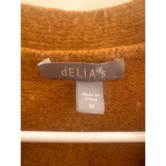 Vintage dELiAs Mustard Yellow Button-Up Knit Sweater Vest - Picture 2 of 4